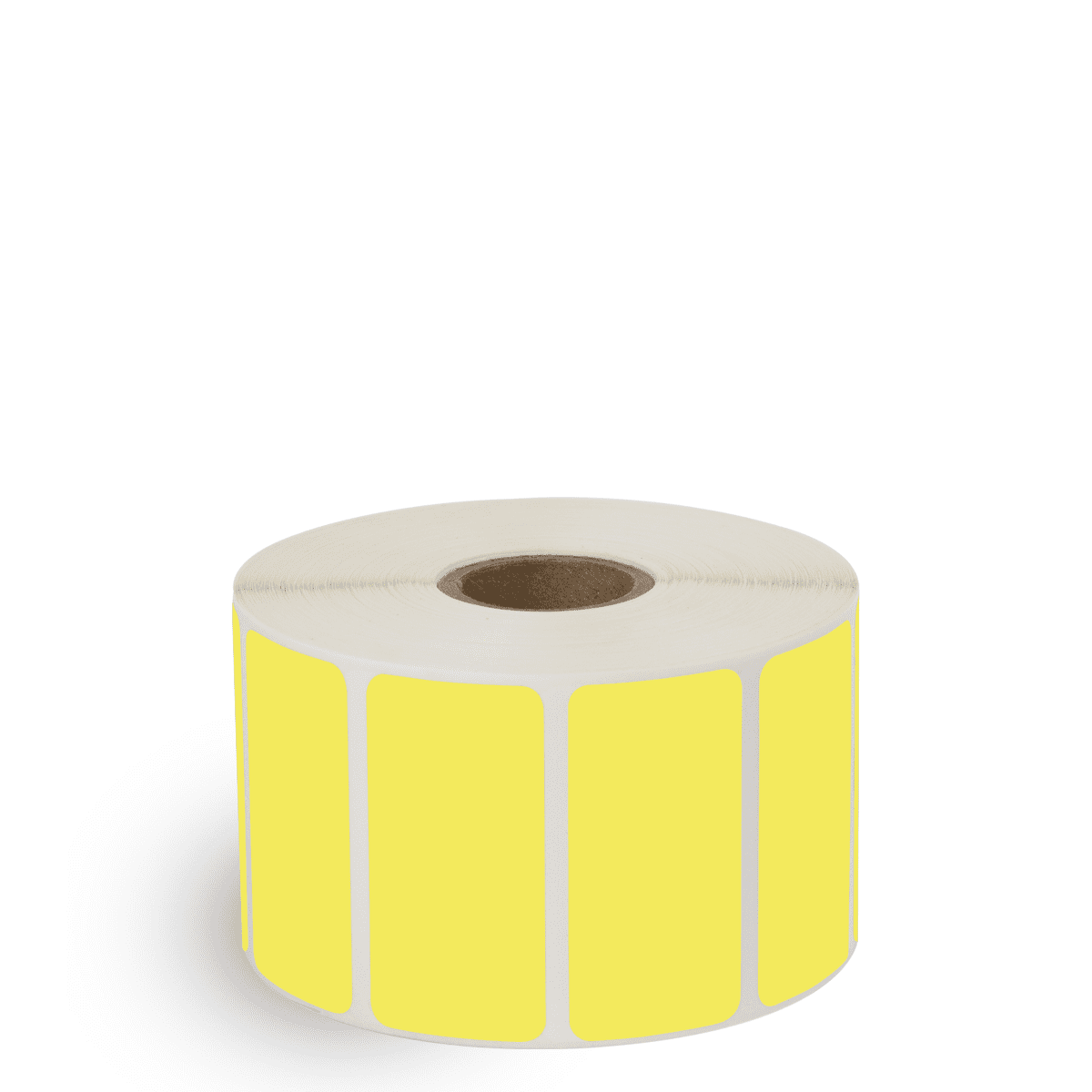 2" x 1" Yellow - Thermal Transfer Labels - 1" Core - Removable Adhesive
