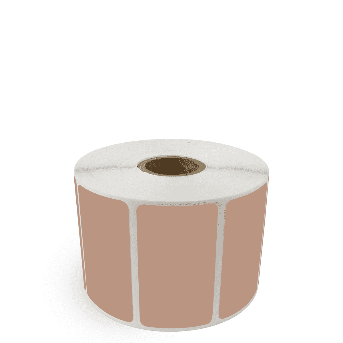 2.25" x 1.25" Brown - Direct Thermal Labels - 1" Core - Acrylic