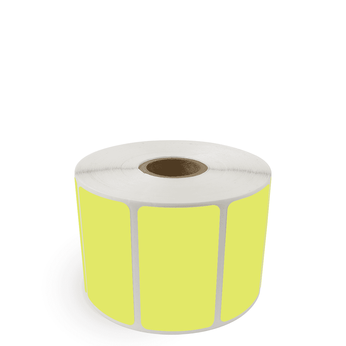 2.25" x 1.25" Chartreuse - Thermal Transfer Labels - 1" Core - Freezer Grade Adhesive