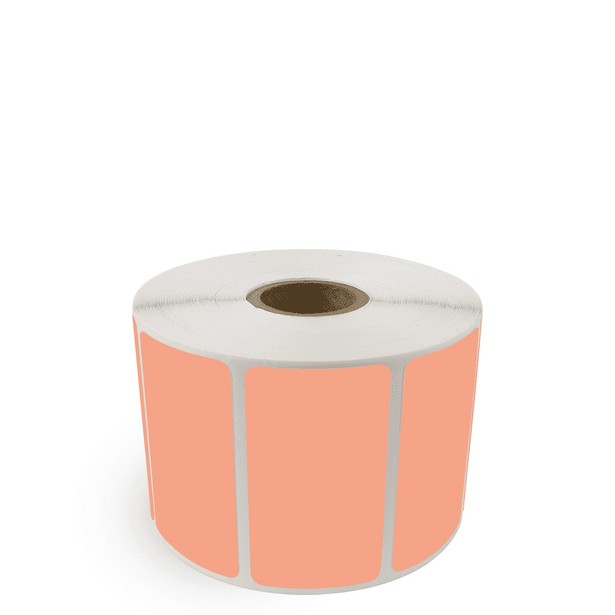 2.25" x 1.25" Fluorescent Orange - Thermal Transfer Labels - 1" Core - Freezer Grade Adhesive