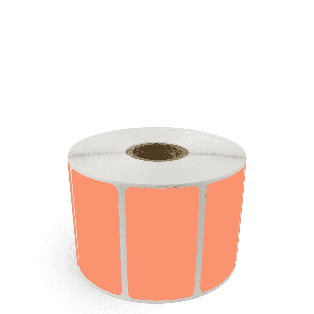 2.25" x 1.25" Orange - Thermal Transfer Labels - 1" Core - Freezer Grade Adhesive