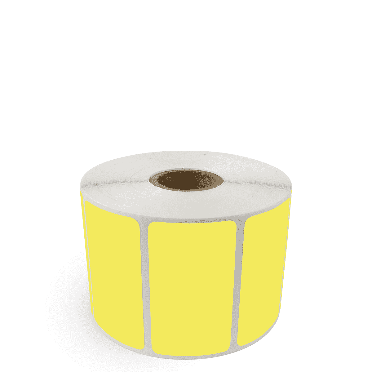 2.25" x 1.25" Yellow - Direct Thermal Labels - 1" Core - Freezer Grade Adhesive