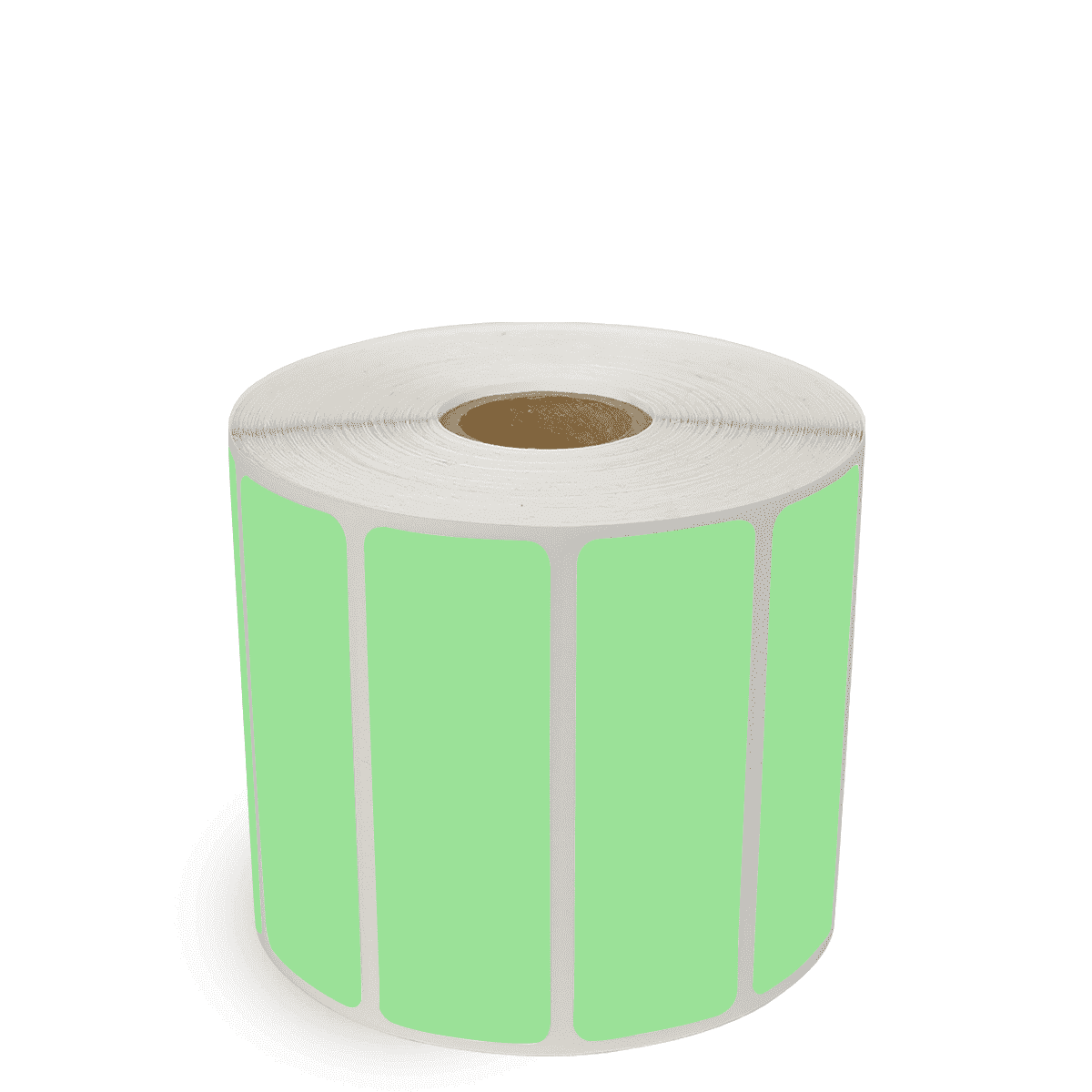 3" x 1" Fluorescent Green - Thermal Transfer Labels - 1" Core - Freezer Grade Adhesive