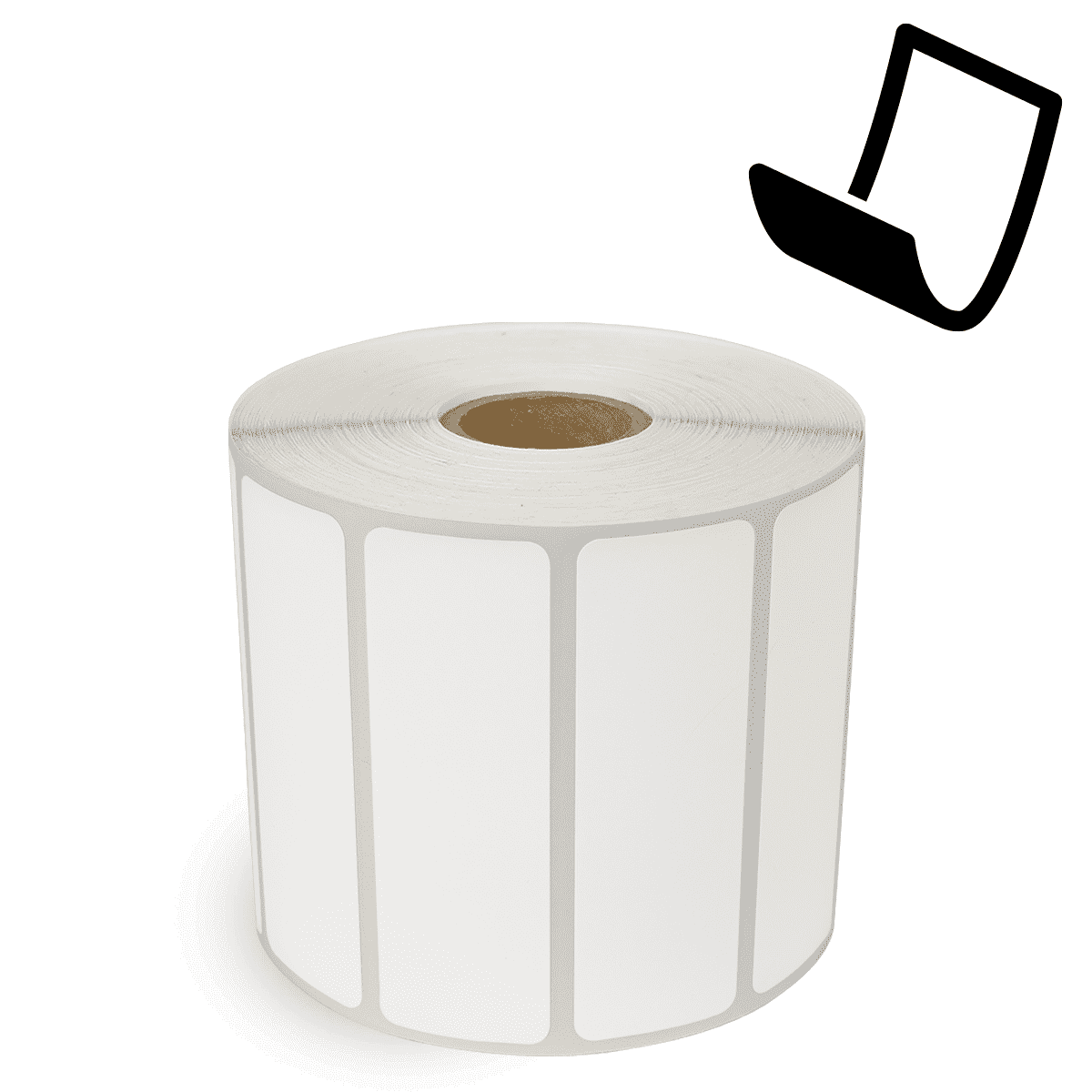 3" x 1" Blockout - Thermal Transfer Labels - 1" Core - Freezer Grade Adhesive