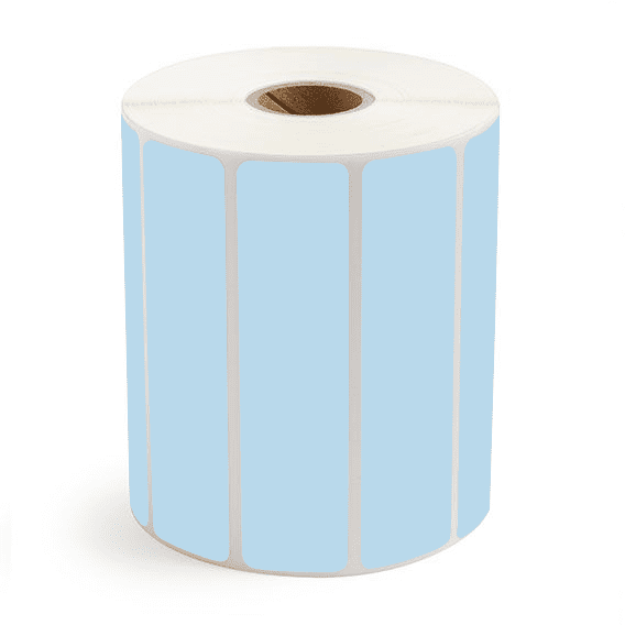 4" x 1" Blue - Direct Thermal Labels - 1" Core - Acrylic
