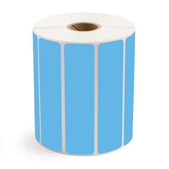 4" x 1" Dark Blue - Thermal Transfer Labels - 1" Core - Freezer Grade Adhesive