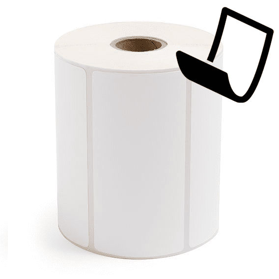 4" x 2" Blockout - Thermal Transfer Labels - 1" Core - Freezer Grade Adhesive