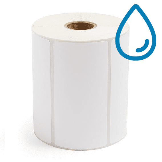 4" x 2" Polypropylene - Thermal Transfer Labels - 1" Core - Freezer Grade Adhesive
