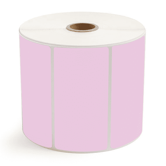 4" x 2" Purple - Thermal Transfer Labels - 1" Core / 5" Outer Diameter - Removable Adhesive