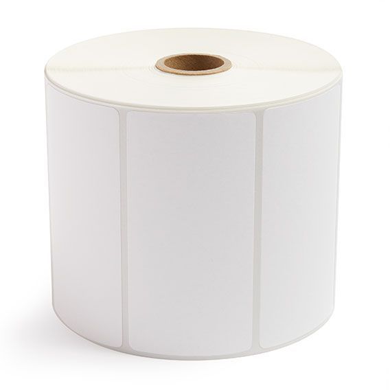 4" x 2" White - Thermal Transfer Labels - 1" Core / 5" Outer Diameter - Acrylic