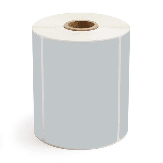 4" x 3" Gray - Direct Thermal Labels - 1" Core - Removable Adhesive