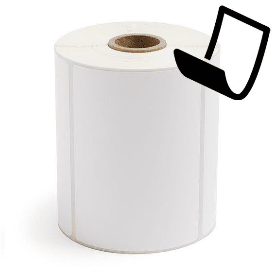 4" x 3" Blockout - Thermal Transfer Labels - 1" Core - Freezer Grade Adhesive