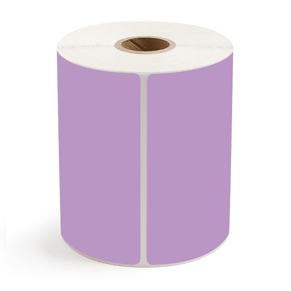 4" x 6.5" Grape - Direct Thermal Labels - 1" Core - Freezer Grade Adhesive