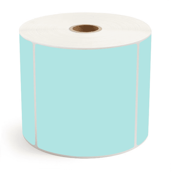 4" x 4" Green - Thermal Transfer Labels - 1" Core / 5" Outer Diameter - Freezer Grade Adhesive