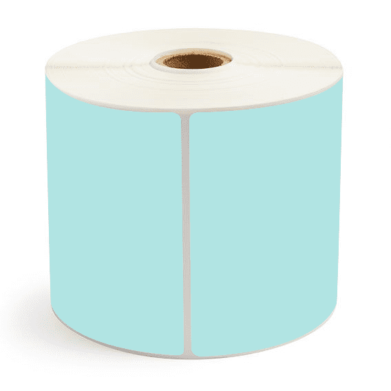 4" x 6.5" Green - Thermal Transfer Labels - 1" Core / 5" Outer Diameter - Removable Adhesive
