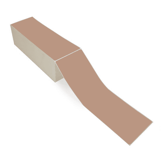 4" x 12" Brown - Thermal Transfer Labels - Fanfold - Freezer Grade Adhesive