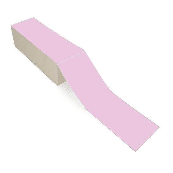 4" x 12" Purple - Thermal Transfer Labels - Fanfold - Removable Adhesive