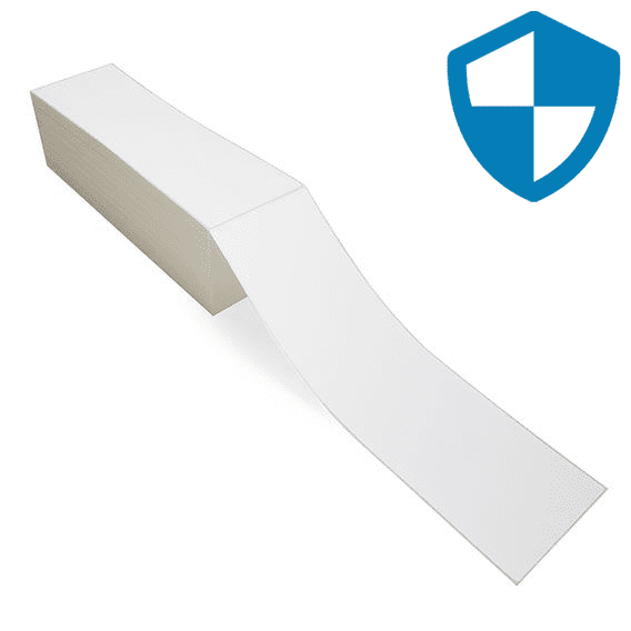 4" x 13" Top Coated - Direct Thermal Labels - Fanfold - Acrylic