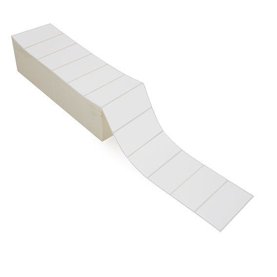 4" x 2" White - Thermal Transfer Labels - Fanfold - Freezer Grade Adhesive