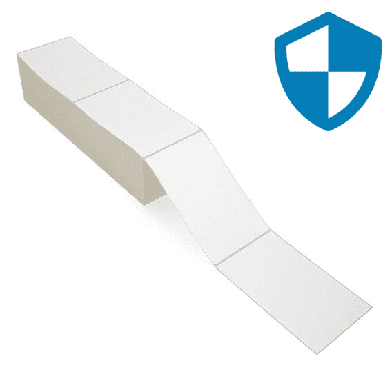 4" x 6.5" Top Coated - Direct Thermal Labels - Fanfold - Removable Adhesive