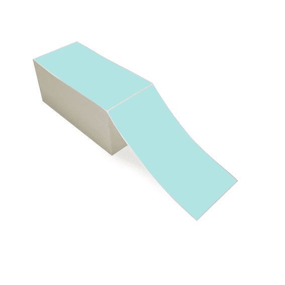 4" x 8" Green - Thermal Transfer Labels - Fanfold - Acrylic
