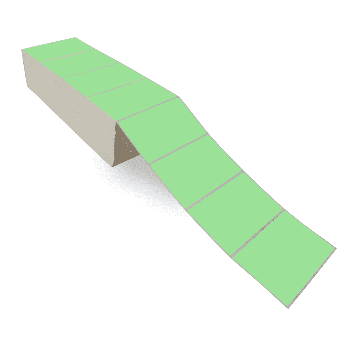 5" x 3" Fluorescent Green - Thermal Transfer Labels - Fanfold - Removable Adhesive