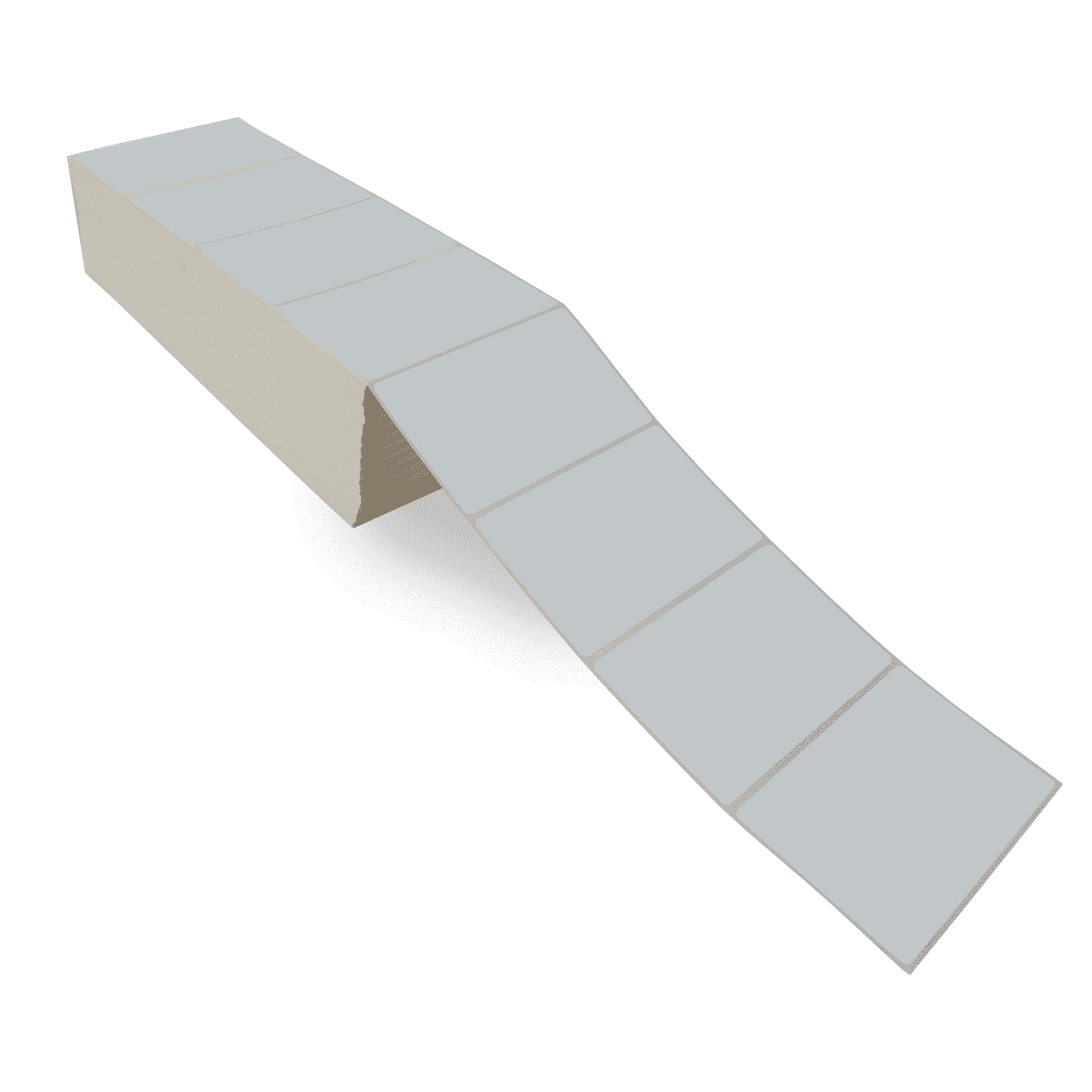5" x 3" Gray - Direct Thermal Labels - Fanfold - Freezer Grade Adhesive