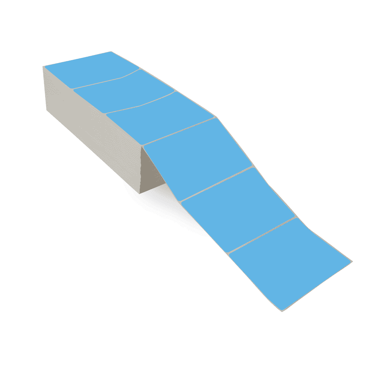 6" x 4" Dark Blue - Direct Thermal Labels - Fanfold - Removable Adhesive