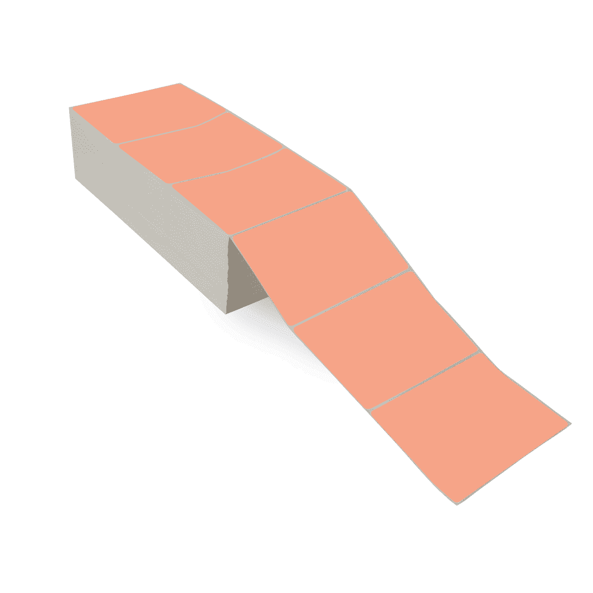 6" x 4" Fluorescent Orange - Thermal Transfer Labels - Fanfold - Freezer Grade Adhesive
