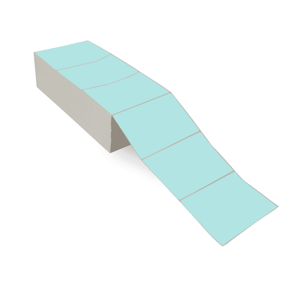 6" x 4" Green - Direct Thermal Labels - Fanfold - Acrylic