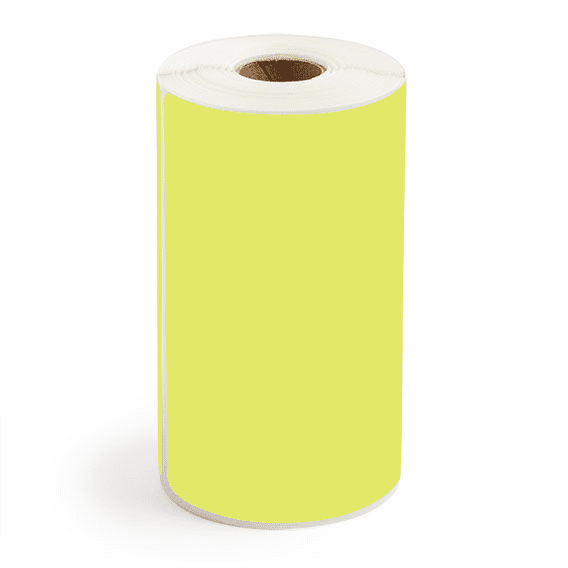 3" x 5" Chartreuse - Direct Thermal Labels - 0.75" Core / 2.2" Outer Diameter - Acrylic