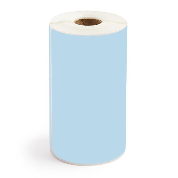 4" x 6" Blue - Direct Thermal Labels - 0.75" Core / 2.2" Outer Diameter - Acrylic