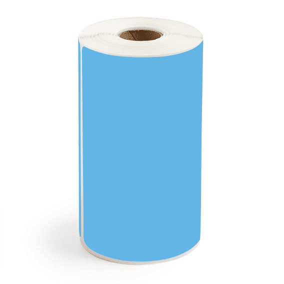 4" x 6" Dark Blue - Direct Thermal Labels - 0.75" Core / 2.2" Outer Diameter - Freezer Grade Adhesive