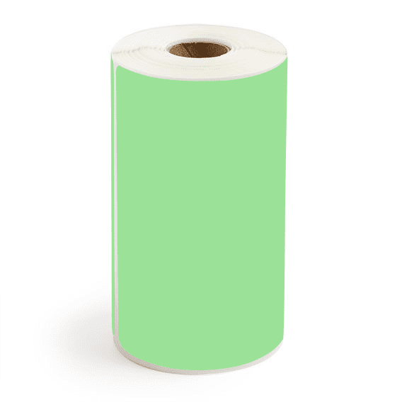 4" x 2" Fluorescent Green - Direct Thermal Labels - 0.75" Core