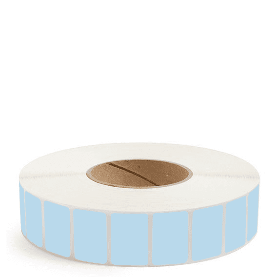 1.5" x 1" Blue - Direct Thermal Labels - 3" Core - Freezer Grade Adhesive