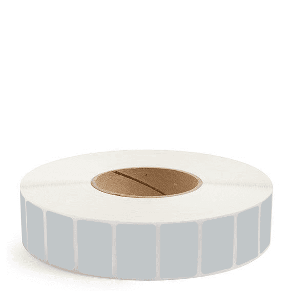 1.5" x 1" Gray - Thermal Transfer Labels - 3" Core - Freezer Grade Adhesive