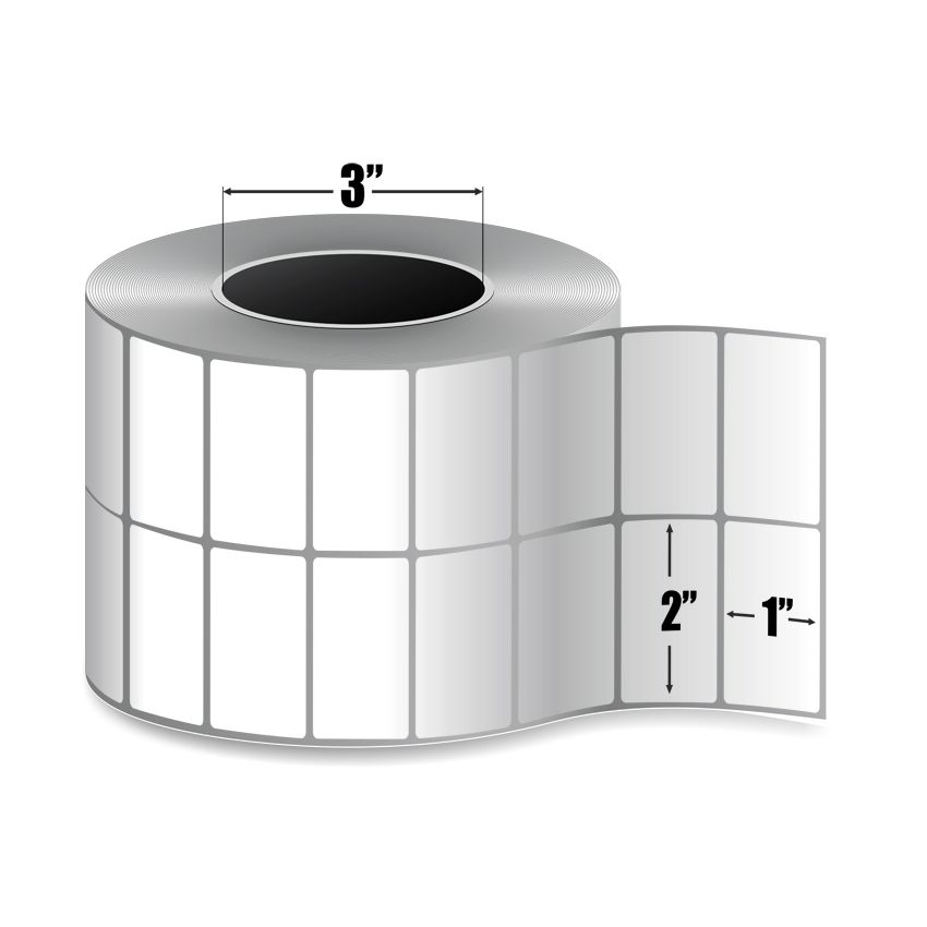 2x1 (2Up) Thermal Transfer Labels 3" Core Lowest Prices Online