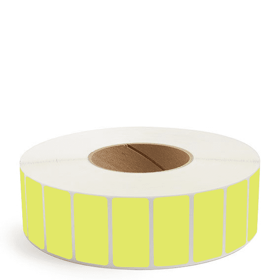 2" x 1" Chartreuse - Thermal Transfer Labels - 3" Core - Acrylic
