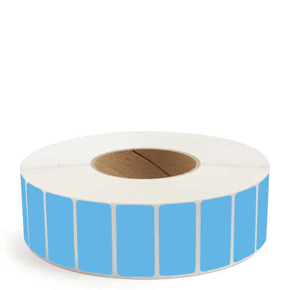 2" x 1" Dark Blue - Thermal Transfer Labels - 3" Core - Freezer Grade Adhesive