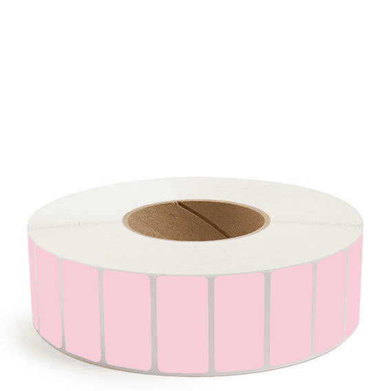 2" x 1" Pink - Thermal Transfer Labels - 3" Core