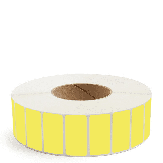2" x 1" Yellow - Direct Thermal Labels - 3" Core