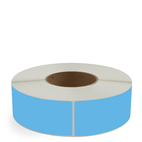2" x 6" Dark Blue - Direct Thermal Labels - 3" Core - Acrylic