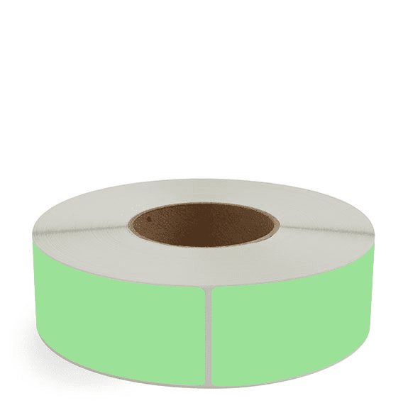 2" x 6" Fluorescent Green - Thermal Transfer Labels - 3" Core - Acrylic