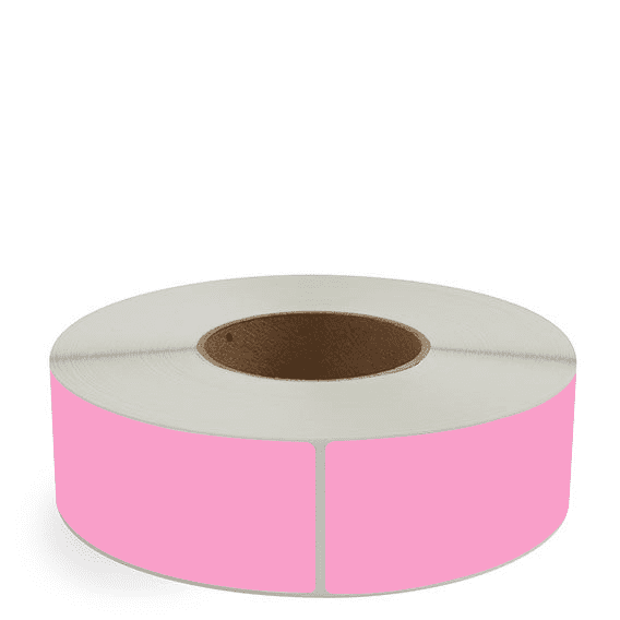 2" x 6" Hot Pink - Thermal Transfer Labels - 3" Core - Freezer Grade Adhesive