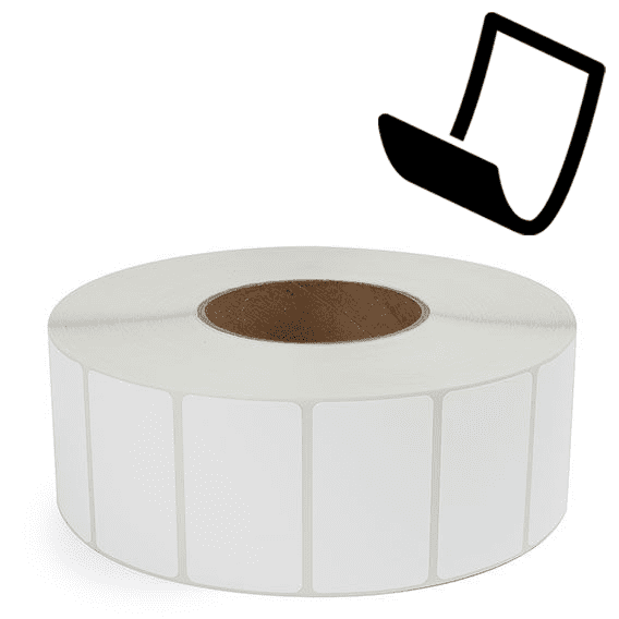 2.5" x 1.5" Blockout - Thermal Transfer Labels - 3" Core - Freezer Grade Adhesive