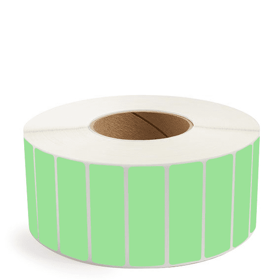 3" x 1" Fluorescent Green - Thermal Transfer Labels - 3" Core - Freezer Grade Adhesive