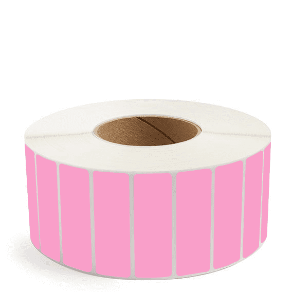3" x 1" Hot Pink - Thermal Transfer Labels - 3" Core - Freezer Grade Adhesive