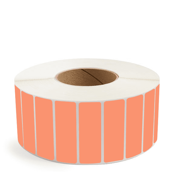 3" x 1" Orange - Direct Thermal Labels - 3" Core - Freezer Grade Adhesive