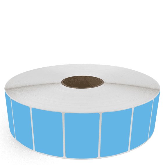 3" x 2" Dark Blue - Thermal Transfer Labels - 3" Core / 12" Outer Diameter (No Perf) - Acrylic