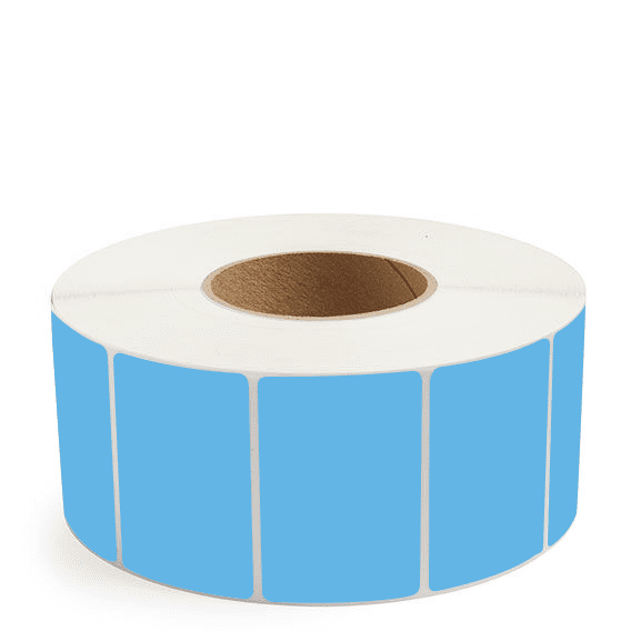 3" x 2" Dark Blue - Direct Thermal Labels - 3" Core - Removable Adhesive